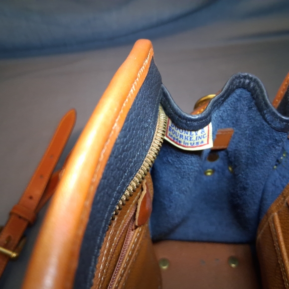 Dooney & Bourke Black and Tan Satchel with Structured Design - Picture 10 of 16